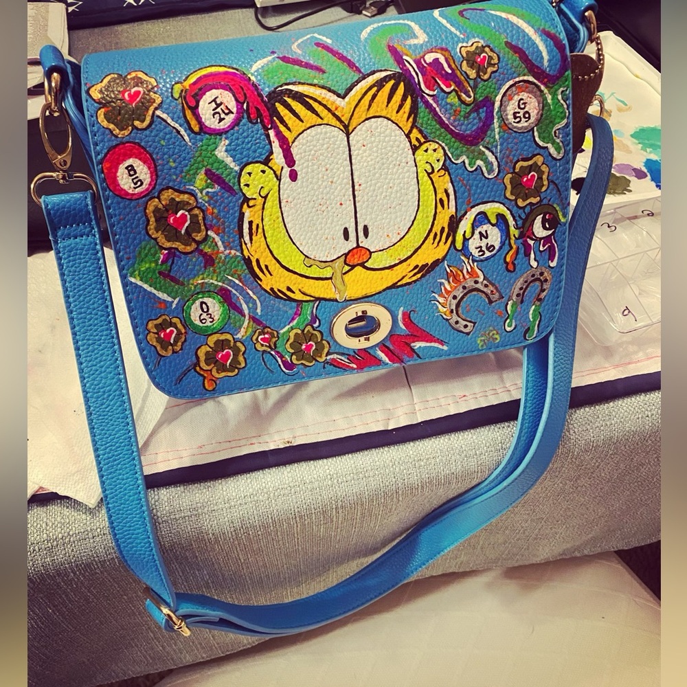 Custom Garfield bingo bag purse